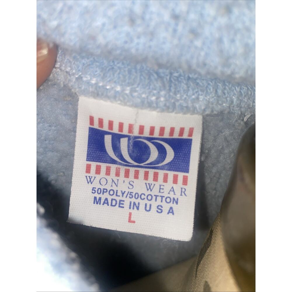Grandma Won’s Wear Women’s Blue Terry Cloth Pullover Sweater Large GRANNYCORE - Picture 9 of 9